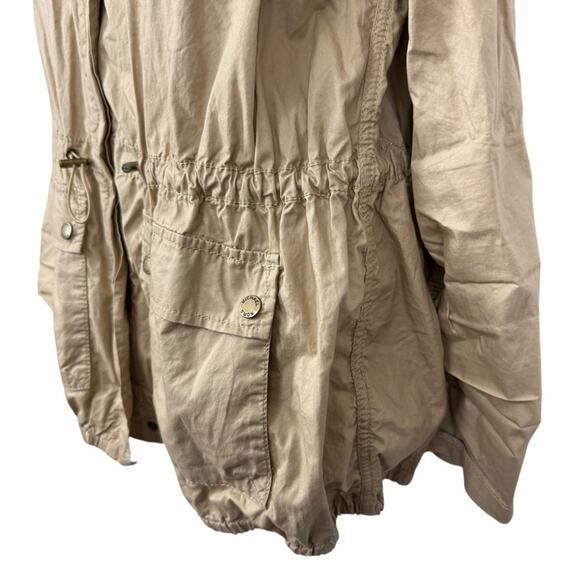 Michael Kors Womens Khaki Barn Field Hooded Lightweight Chore Jacket Beige sz M - Picture 8 of 16